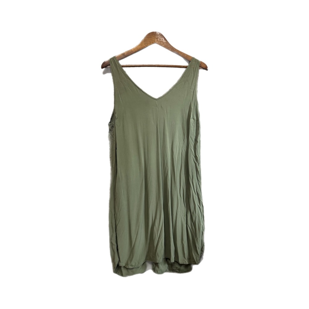 Old Navy Dress Womens Large Green Excellent Sleeveless V-Neck Rayon Casual